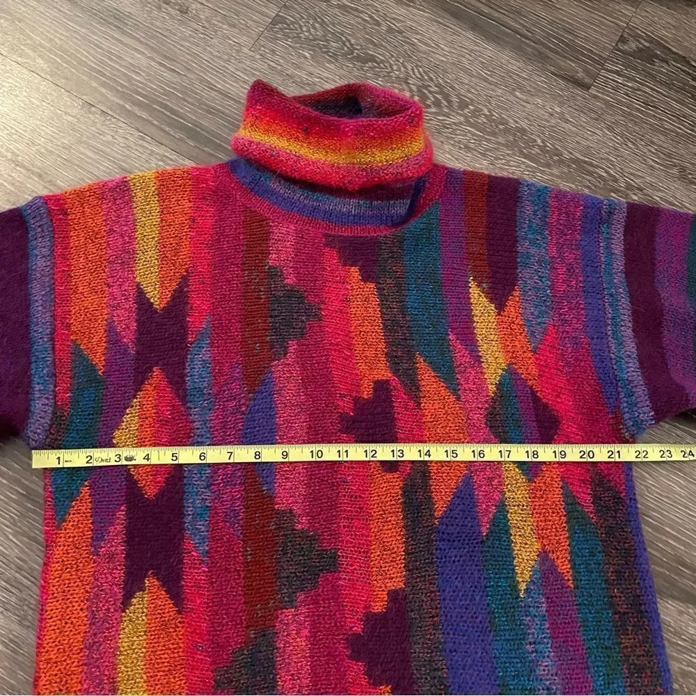 Mariea Kim vintage turtleneck colorful sweater